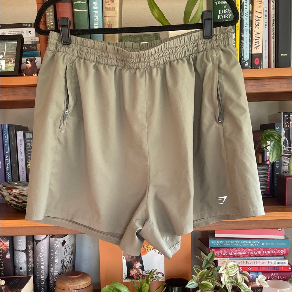 Gymshark Sage Green Athletic Shorts